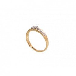 Auksinis sužadėtuvių žiedas. Praba: 585°, Metalas: Geltonas Auksas, Akmuo: Briliantai