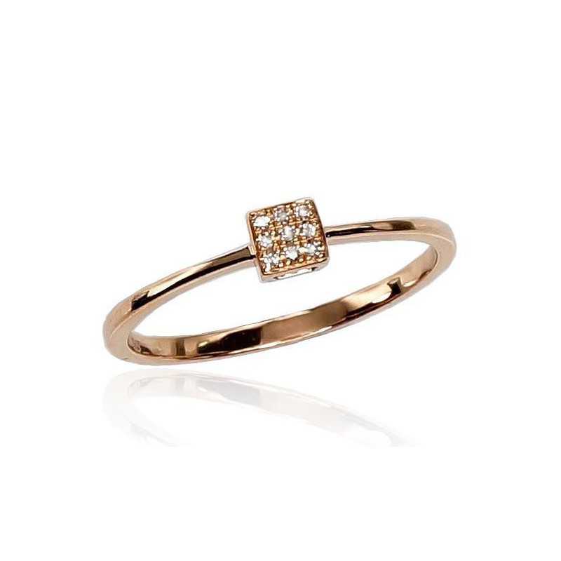 585° Gold ring, Stone: Diamonds, Type: With precious stones, 1100290(Au-R)_DI