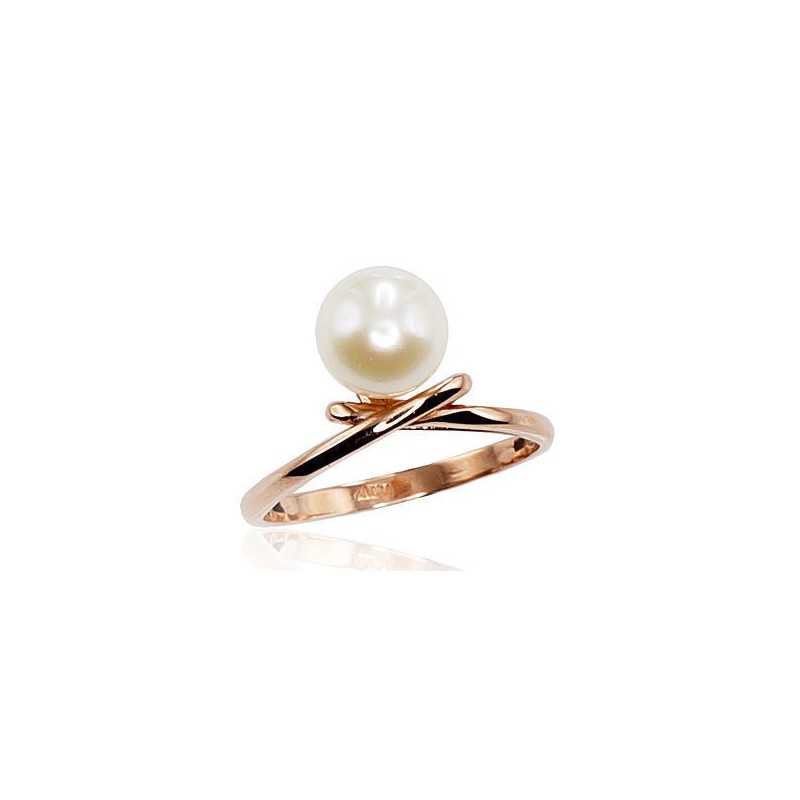 585° Gold ring, Stone: Fresh-water Pearl , Type: Women, 1100305(Au-R)_PE