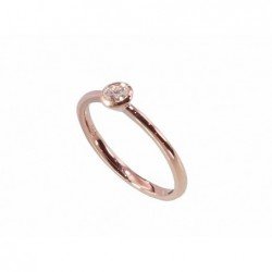 Gold ring, Rose gold, 585°, Diamonds, 1100383(Au-R)_DI