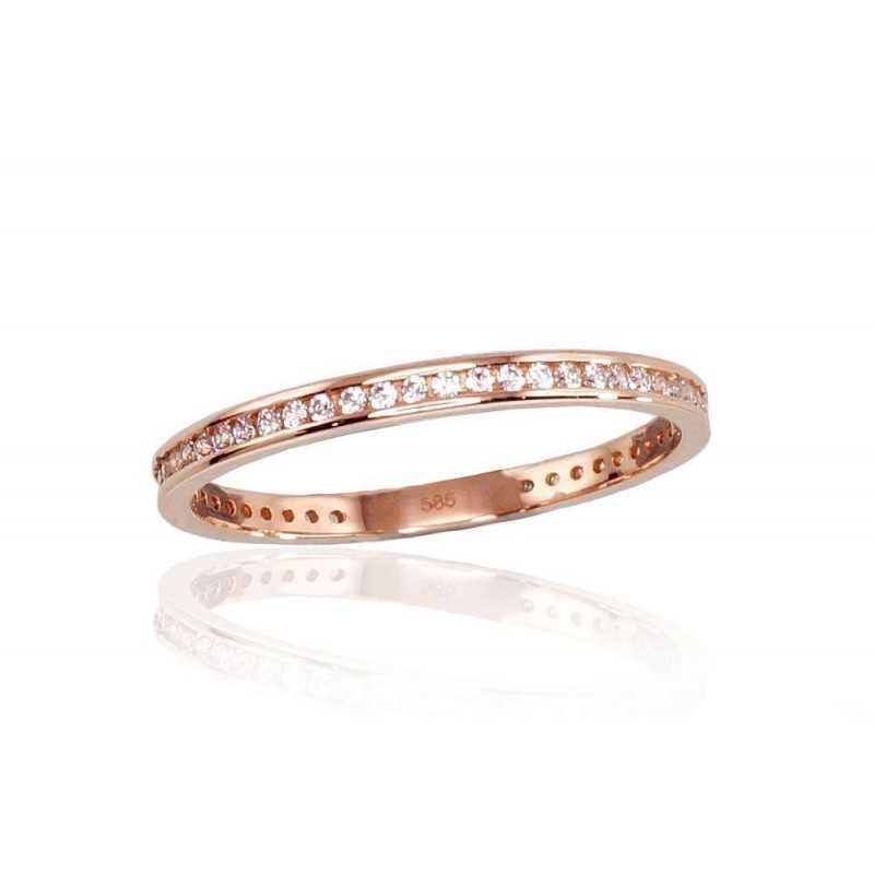 585° Gold ring, Stone: Zirkons , Type: Women, 1100466(Au-R)_CZ