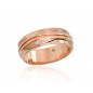 Gold wedding ring, Rose gold, 585°, Zirkons , 1100544(Au-R)_CZ