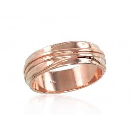 Gold wedding ring, Rose gold, 585°, No stone, 1100553(Au-R)