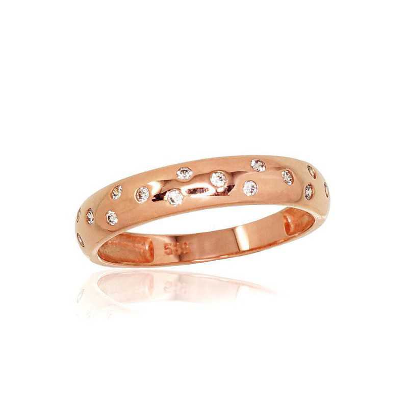 585° Gold ring, Stone: Zirkons , Type: Women, 1100809(Au-R)_CZ