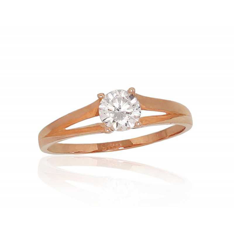 Gold ring, Rose gold, 585°, Zirkons , 1100824(Au-R)_CZ