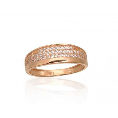 585° Gold ring, Stone: Zirkons , Type: Women, 1100835(Au-R)_CZ