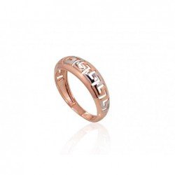 585° Gold ring, Stone: No stone, Type: Women, 1100868(Au-R+PRh-W)