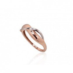 585° Gold ring, Stone: No stone, Type: Women, 1100870(Au-R+PRh-W)