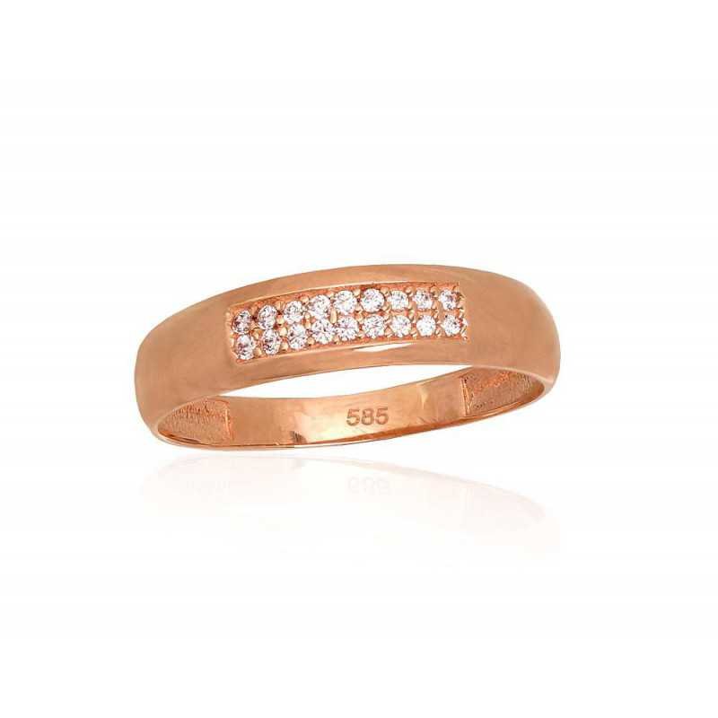 585° Gold ring, Stone: Zirkons , Type: Women, 1100880(Au-R)_CZ