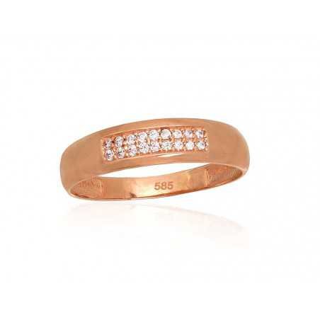 585° Gold ring, Stone: Zirkons , Type: Women, 1100880(Au-R)_CZ