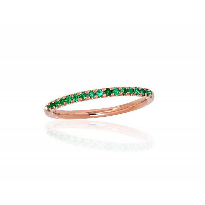 585° Gold ring, Stone: Emerald, Type: With precious stones, 1100902(Au-R)_EM