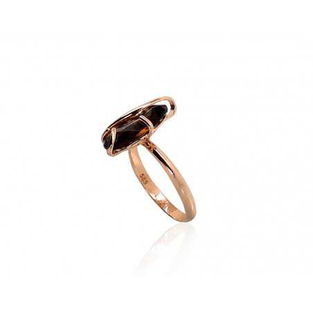 585° Gold ring, Stone: Smoky Quarz , Type: Women, 1100915(Au-R)_KZSMSN