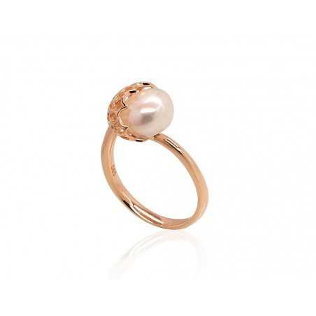 585° Gold ring, Stone: Fresh-water Pearl , Type: Women, 1100918(Au-R)_PE