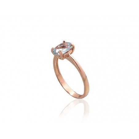 585° Gold ring, Stone: Sky Blue Topaz , Type: Women, 1100955(Au-R)_TZLB