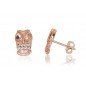 Gold classic studs earrings, 585°, Zirkons , 1201041(Au-R)_CZ