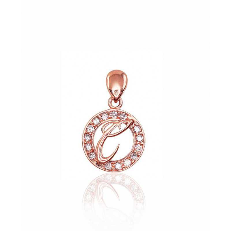 Gold pendant, 585°, Rose gold, Zirkons , 1300124(Au-R)_CZ