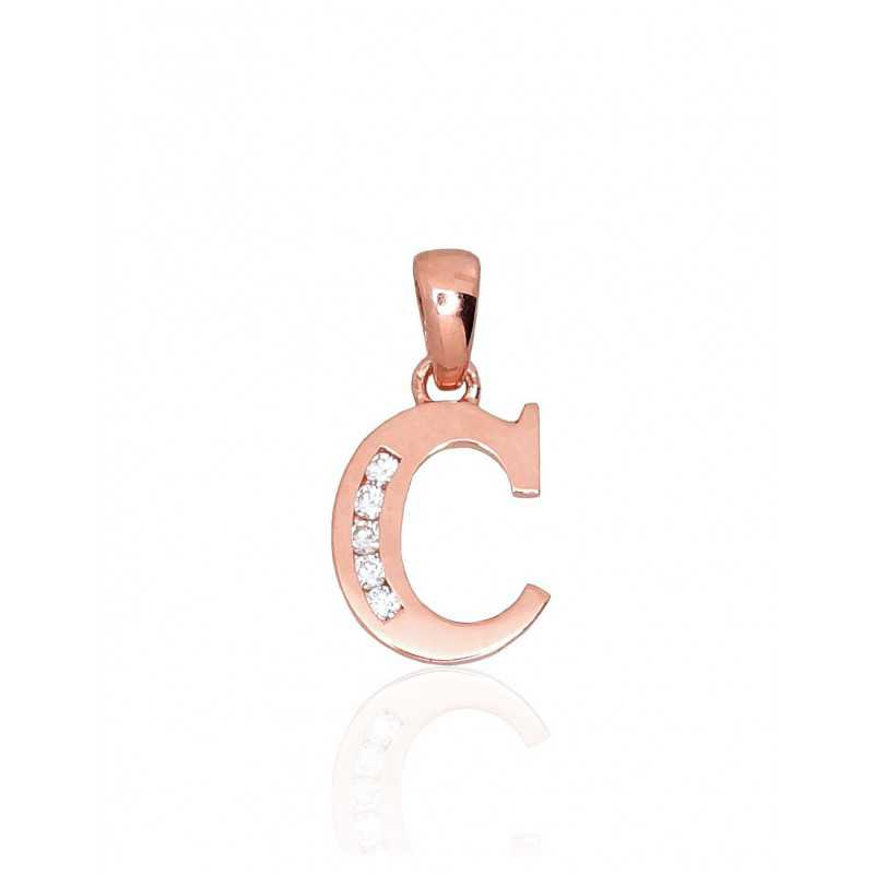 Gold pendant, 585°, Rose gold, Zirkons , 1300747(Au-R)_CZ