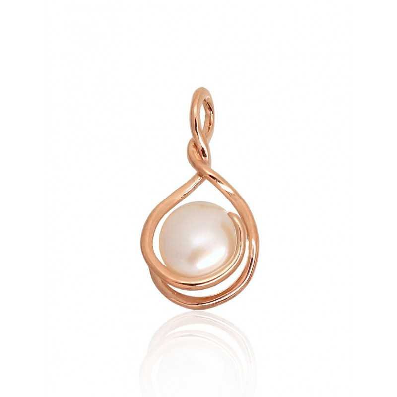 Gold pendant, 585°, Rose gold, Fresh-water Pearl , 1300802(Au-R)_PE