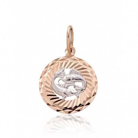 Gold pendant, 585°, Rose/White gold, No stone, 1300834(Au-R+Au-W)