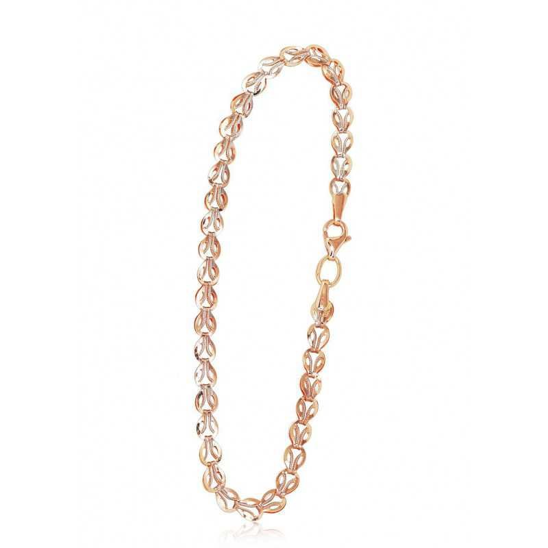 Gold bracelet, Rose gold, 585°, 1600047(Au-R+PRh-W)