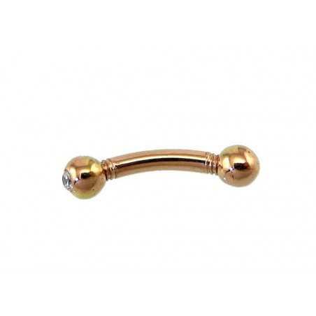 Gold piercing for brow