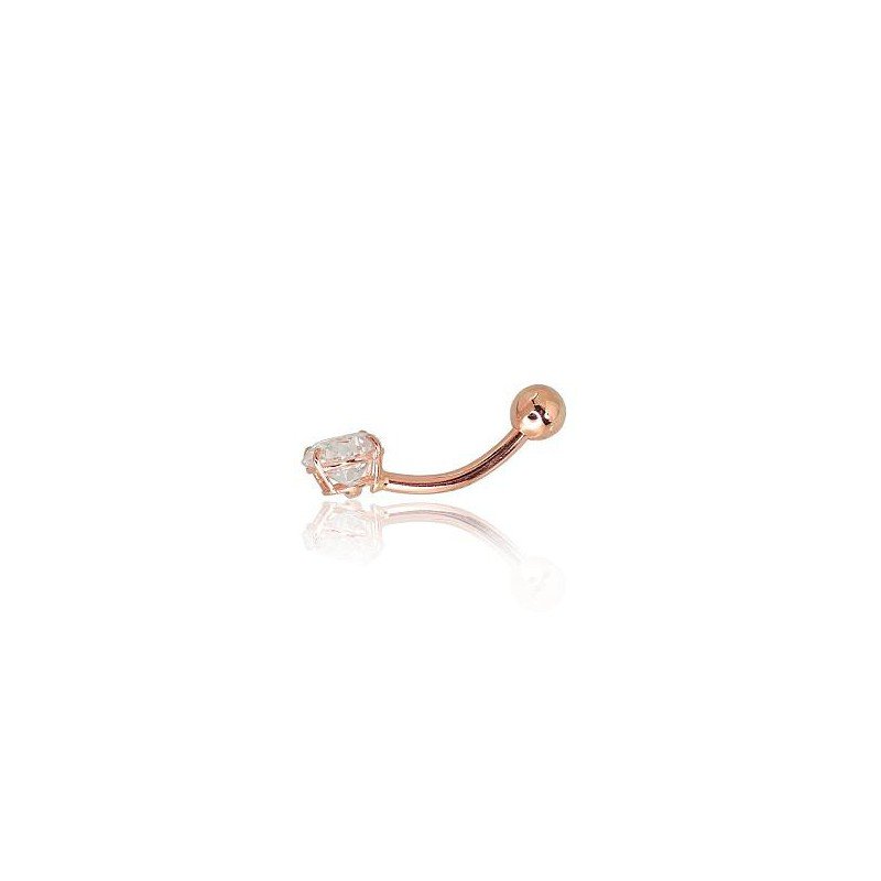 Gold piercing for navel 1930054(Au-R)_CZ