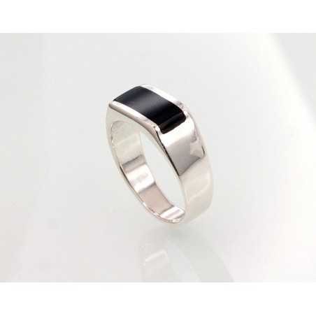 925° Genuine Sterling Silver ring, Stone: Onix , Type: For men, 2100030_ON