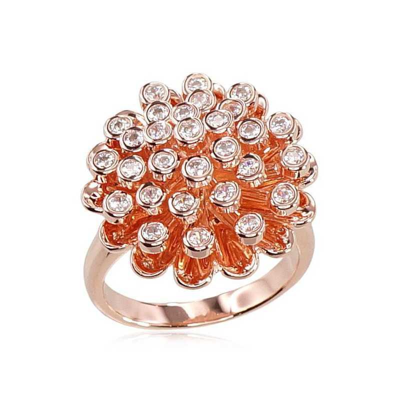 925° Genuine Sterling Silver ring, Stone: No stone, Type: Gold plated, 2100640(PAu-R)_CZ