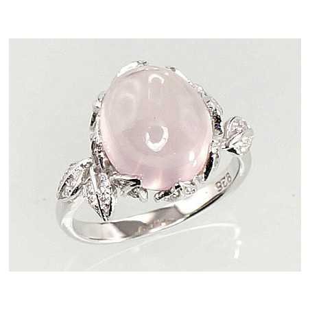 925° Genuine Sterling Silver ring, Stone: Zirkons , Pink Quarz , Type: \\\"Orio\\\"  collection, 2100656(PRh-Gr)_CZ+KZPI