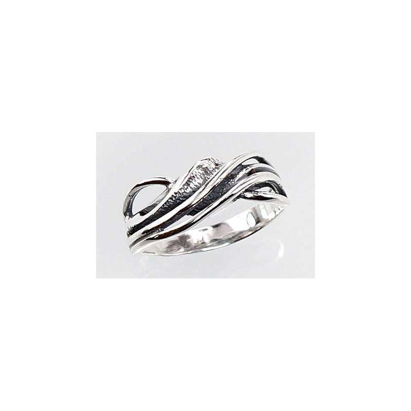 925° Genuine Sterling Silver ring, Stone: No stone, Type: Women, 2100674(POx-Bk)