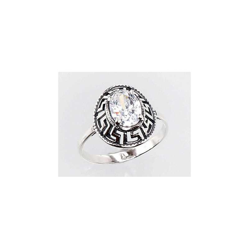 925° Genuine Sterling Silver ring, Stone: Zirkons , Type: Women, 2100676(POx-Bk)_CZ