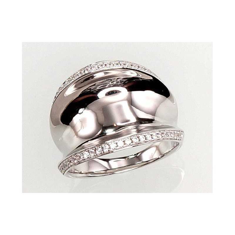 925° Genuine Sterling Silver ring, Stone: Zirkons , Type: Women, 2100694(PRh-Gr)_CZ
