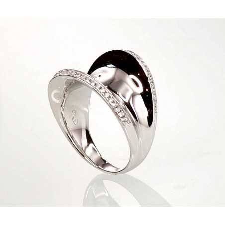 925° Genuine Sterling Silver ring, Stone: Zirkons , Type: Women, 2100694(PRh-Gr)_CZ