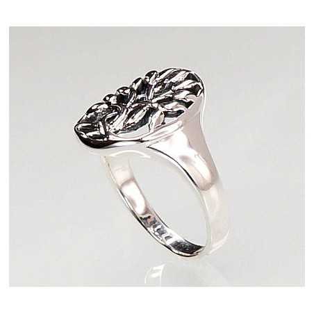 925° Genuine Sterling Silver ring, Stone: No stone, Type: Women, 2100721(POx-Bk)