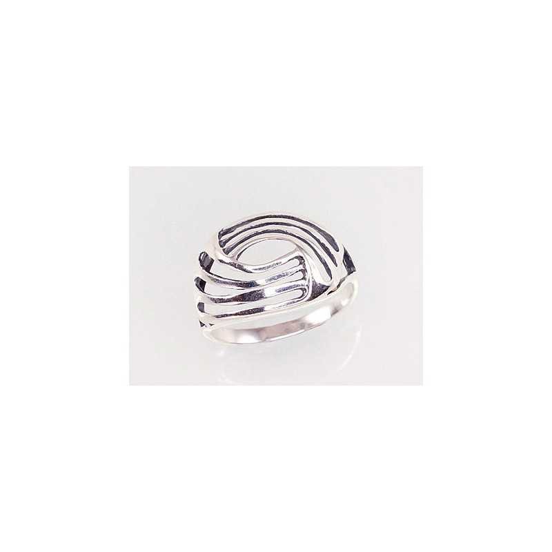925° Genuine Sterling Silver ring, Stone: No stone, Type: Women, 2100923(POx-Bk)