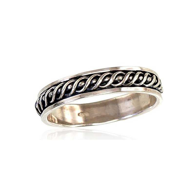 925° Genuine Sterling Silver ring, Stone: No stone, Type: Wedding, 2100950(POx-Bk)