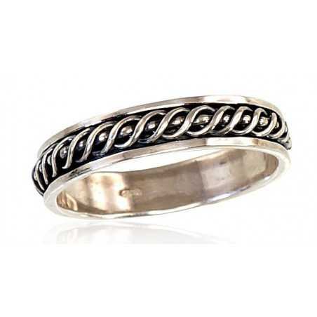 925° Genuine Sterling Silver ring, Stone: No stone, Type: Wedding, 2100950(POx-Bk)