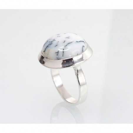 925° Genuine Sterling Silver ring, Stone: Dendritic Agate , Type: Women, 2101053_AGD