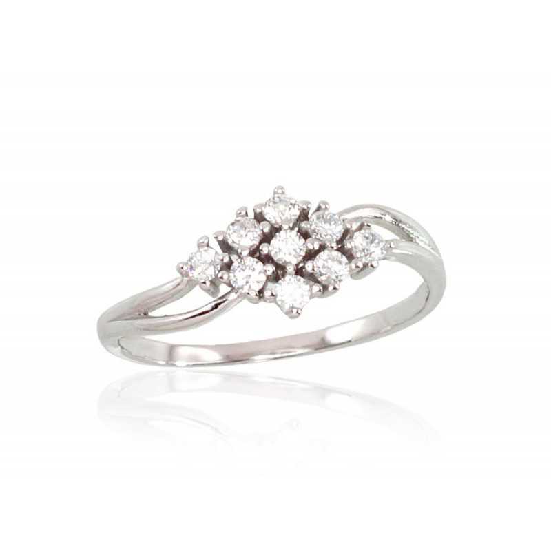 925° Genuine Sterling Silver ring, Stone: Zirkons , Type: Women, 2101228(PRh-Gr)_CZ