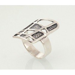 925° Genuine Sterling Silver ring, Stone: No stone, Type: Women, 2101281(POx-Bk)