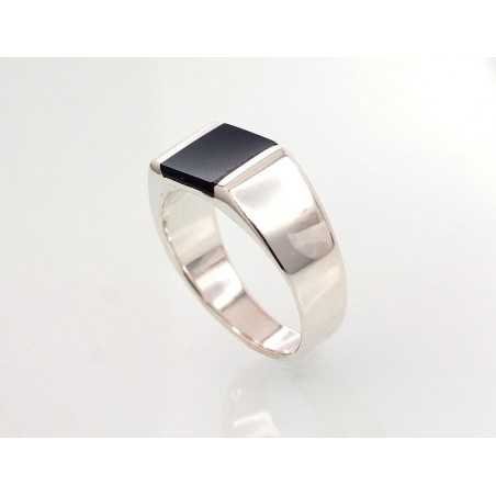925° Genuine Sterling Silver ring, Stone: Onix , Type: For men, 2101352_ON