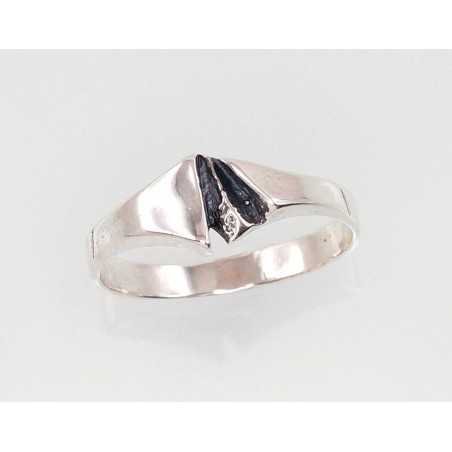 925° Genuine Sterling Silver ring, Stone: No stone, Type: Women, 2101389(POx-Bk)