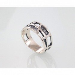 925° Genuine Sterling Silver ring, Stone: No stone, Type: Women, 2101390(POx-Bk)