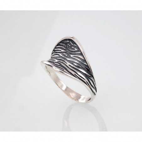 925° Genuine Sterling Silver ring, Stone: No stone, Type: Women, 2101393(POx-Bk)