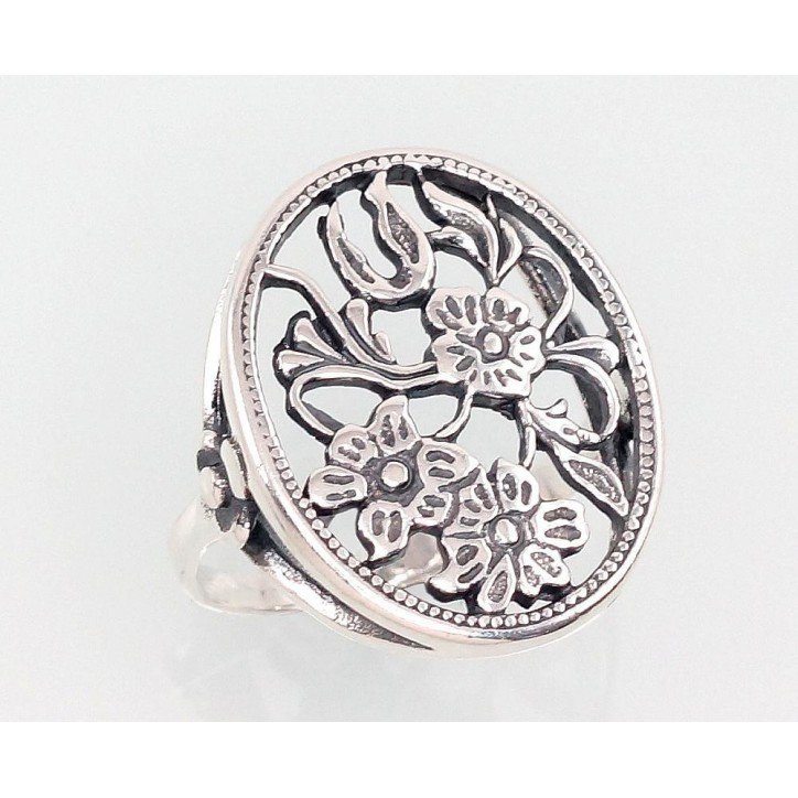 925° Genuine Sterling Silver ring, Stone: No stone, Type: Women, 2101397(POx-Bk)