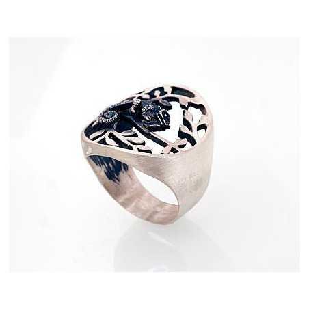 925° Genuine Sterling Silver ring, Stone: No stone, Type: Women, 2101400(POx-MattB)