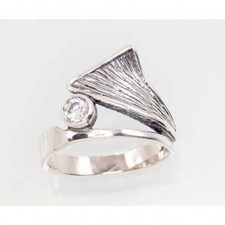 925° Genuine Sterling Silver ring, Stone: Zirkons , Type: Women, 2101407(POx-Bk)_CZ
