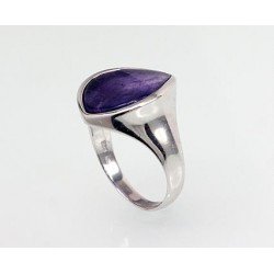 925° Genuine Sterling Silver ring, Stone: Amethyst , Type: Women, 2101446(PRh-Gr)_AM