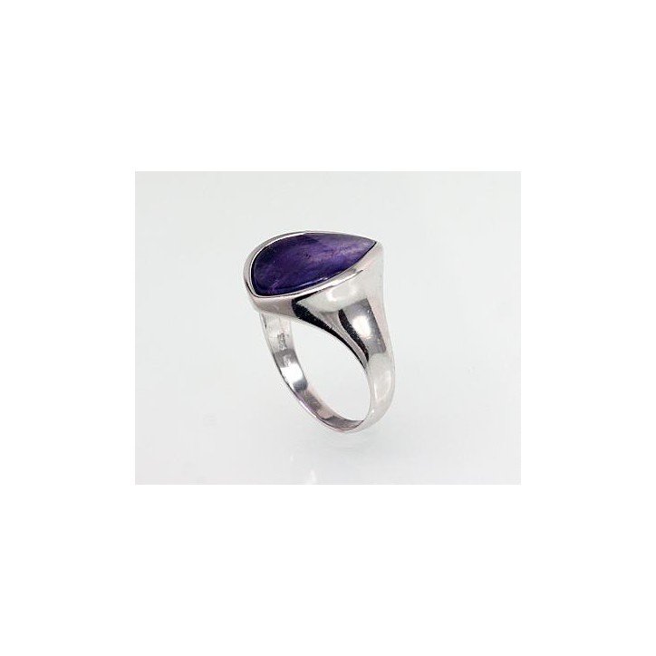 925° Genuine Sterling Silver ring, Stone: Amethyst , Type: Women, 2101446(PRh-Gr)_AM