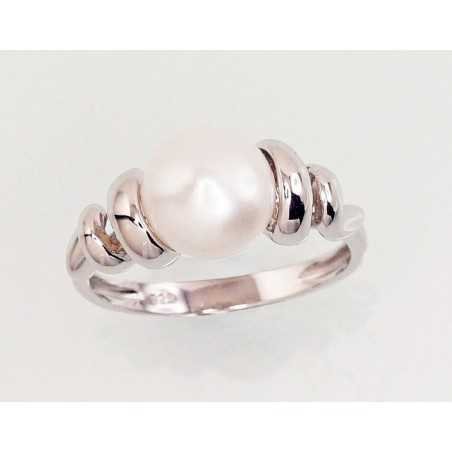 925° Genuine Sterling Silver ring, Stone: Fresh-water Pearl , Type: Women, 2101455(PRh-Gr)_PE
